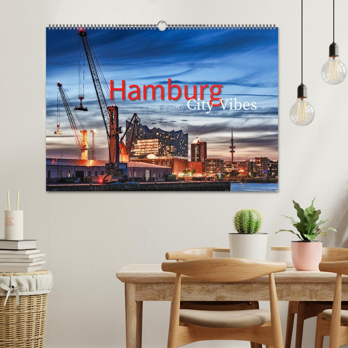 Bild: 9783435184538 | Hamburg City Vibes (Wandkalender 2025 DIN A2 quer), CALVENDO...