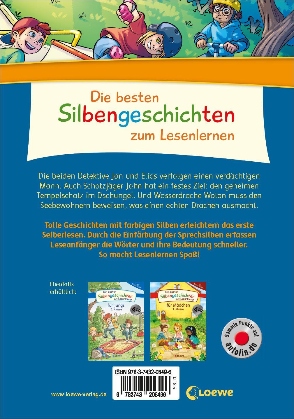 Rückseite: 9783743206496 | Die besten Silbengeschichten zum Lesenlernen für Jungs 1. Klasse