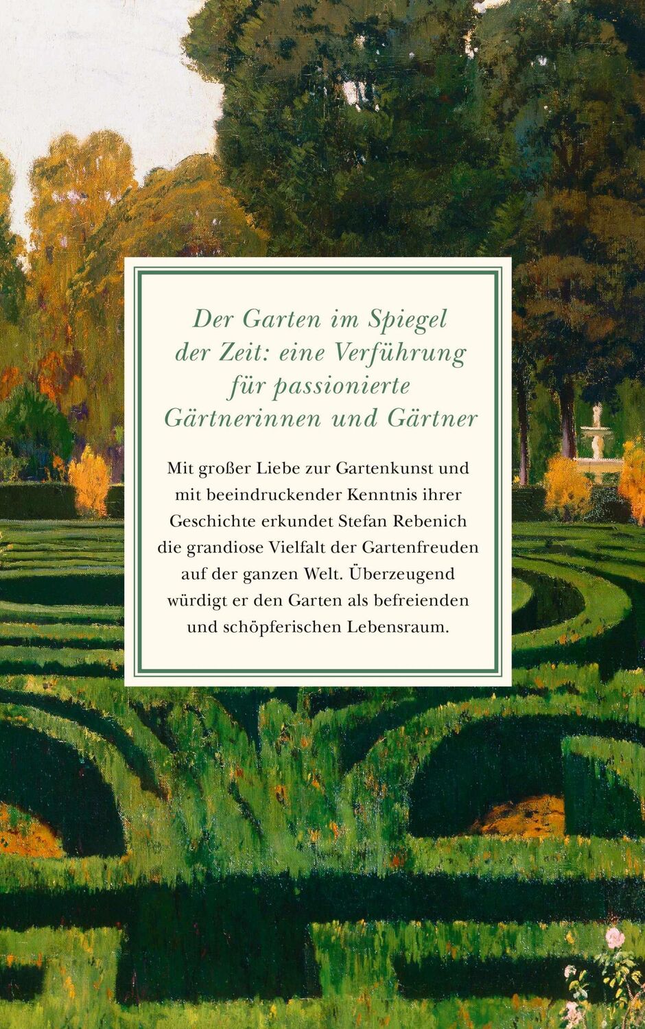 Rückseite: 9783608986341 | Der kultivierte Gärtner | Stefan Rebenich | Buch | 201 S. | Deutsch