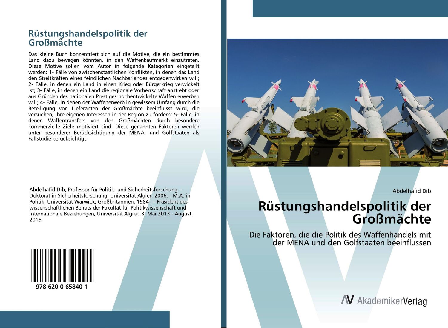 Cover: 9786200658401 | Rüstungshandelspolitik der Großmächte | Abdelhafid Dib | Taschenbuch