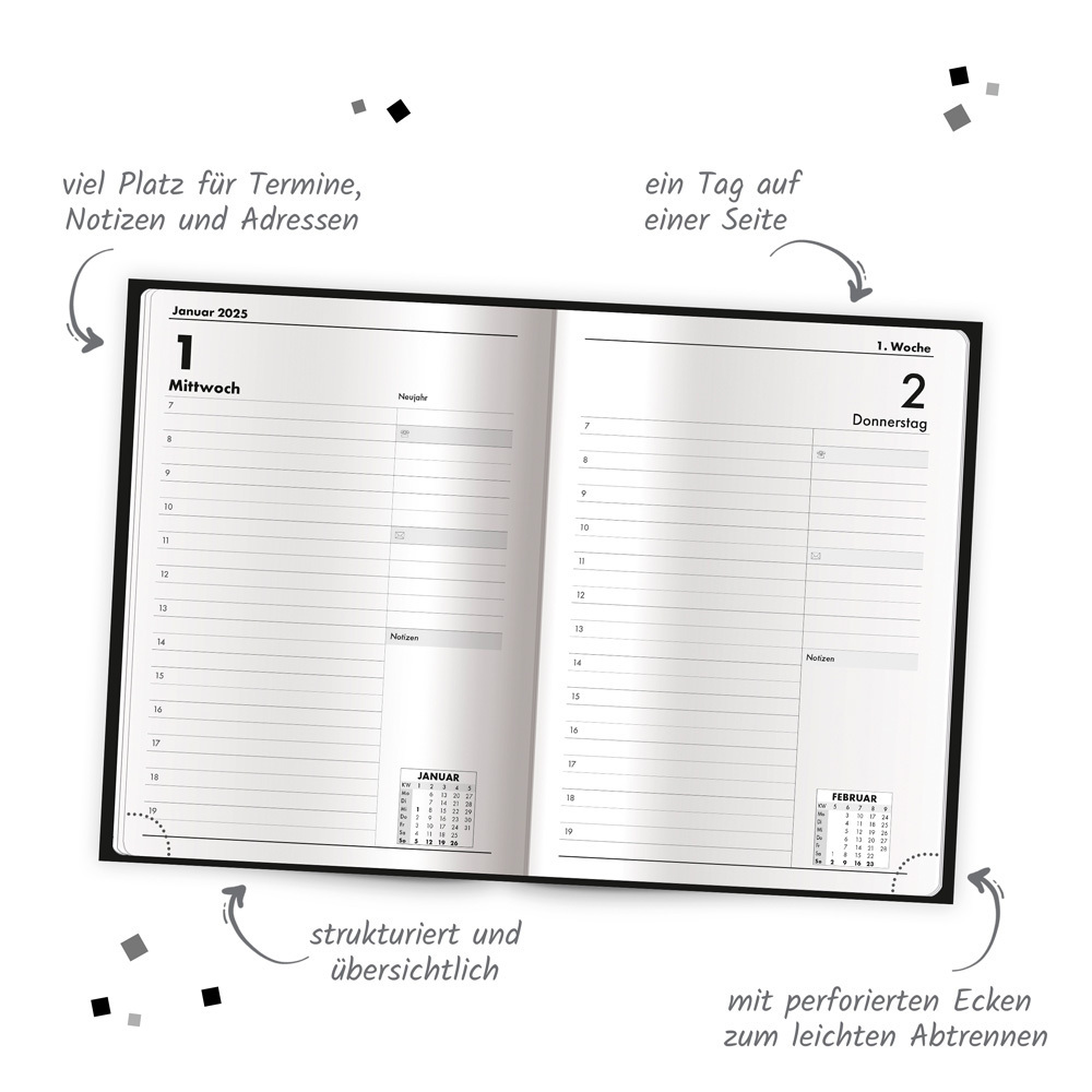Bild: 4251901507365 | Trötsch Buchkalender A5 2025 | Tagesplaner | Co.KG | Kalender | 336 S.