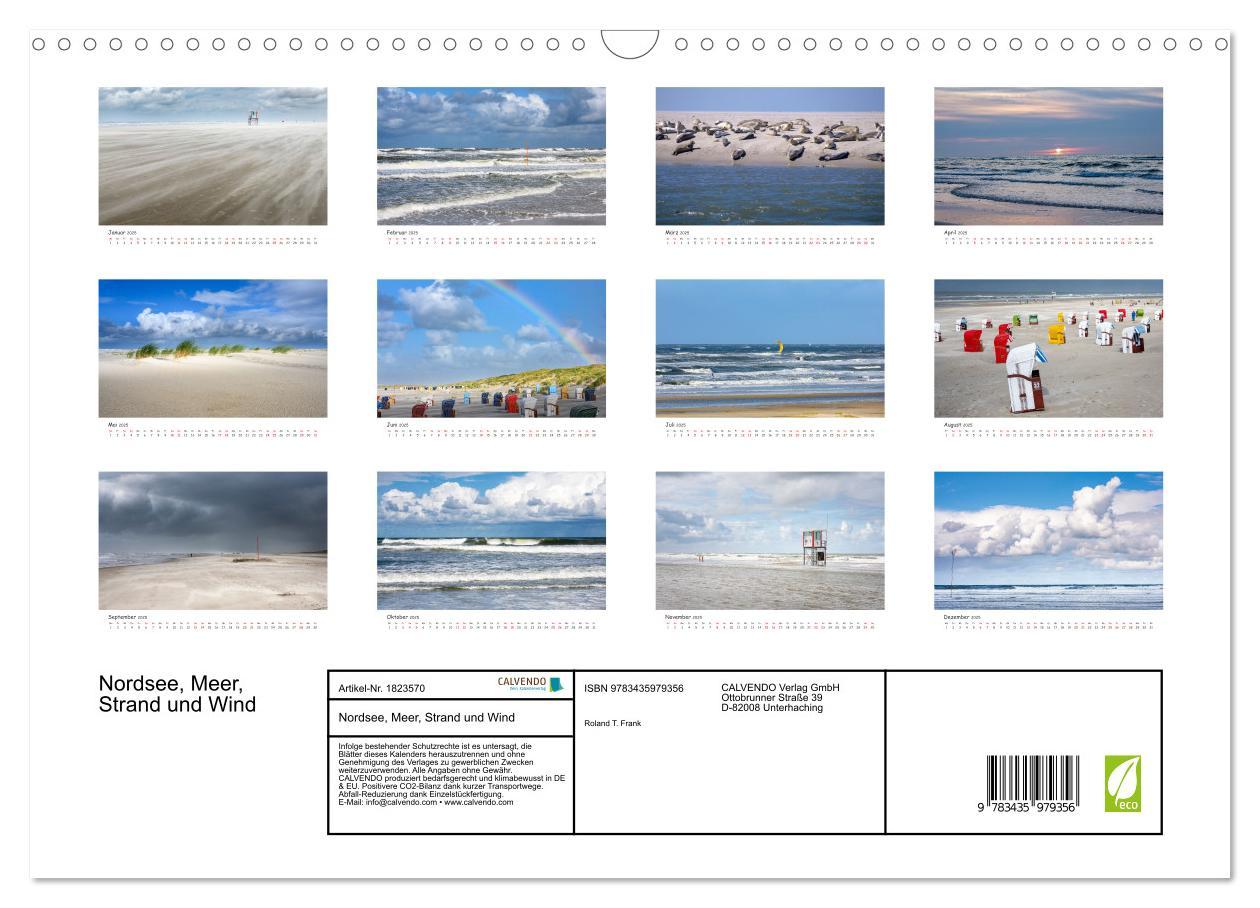 Bild: 9783435979356 | Nordsee, Meer, Strand und Wind (Wandkalender 2025 DIN A3 quer),...