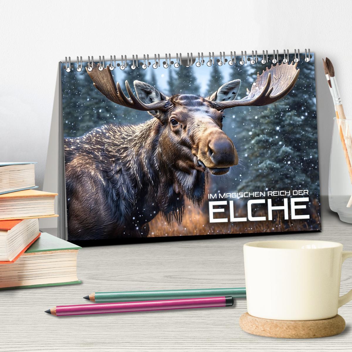 Bild: 9783435054138 | Im magischen Reich der Elche (Tischkalender 2025 DIN A5 quer),...