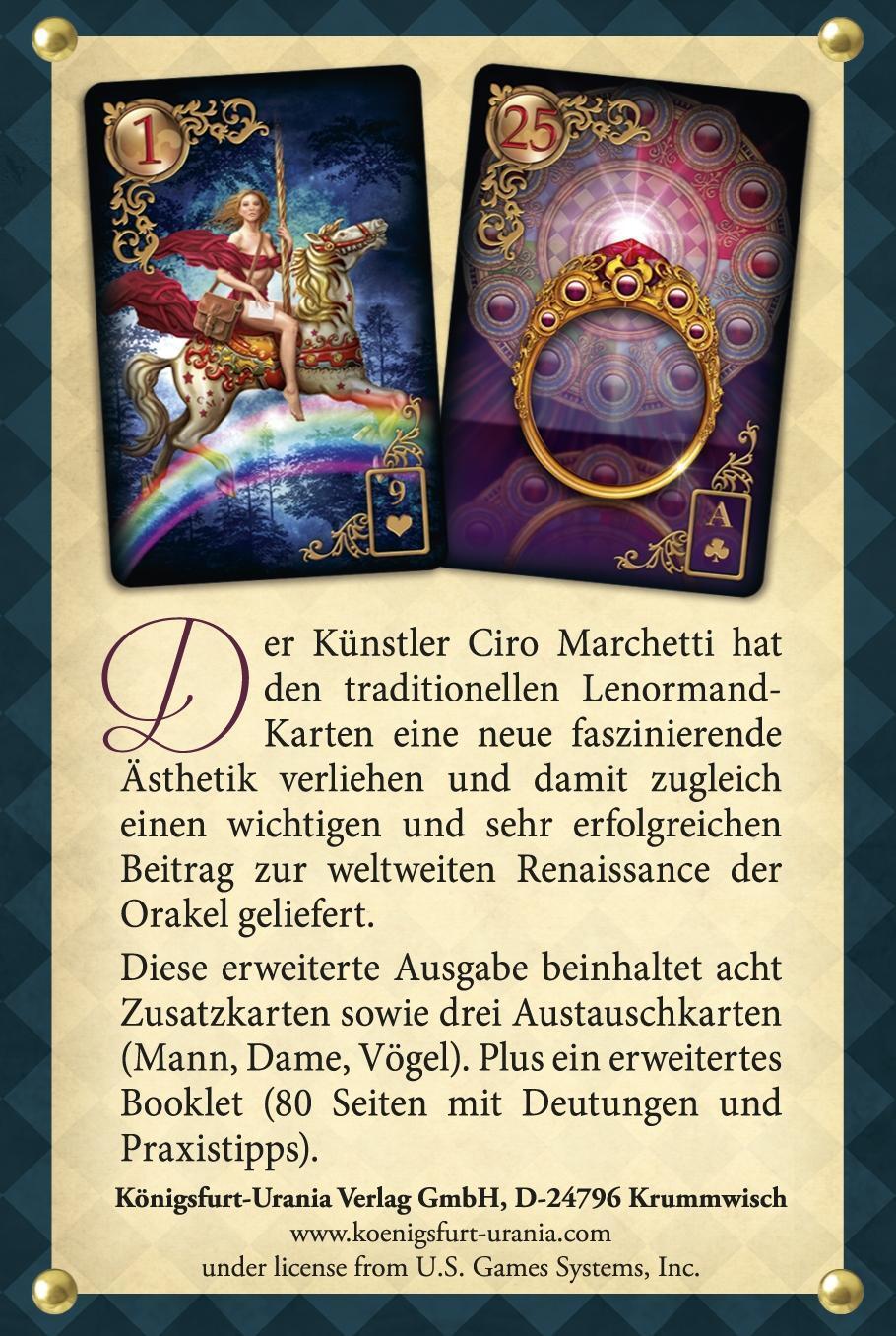 Bild: 4250375102304 | Gilded Reverie Lenormand | Mit Zusatzkarten und Booklet | Marchetti