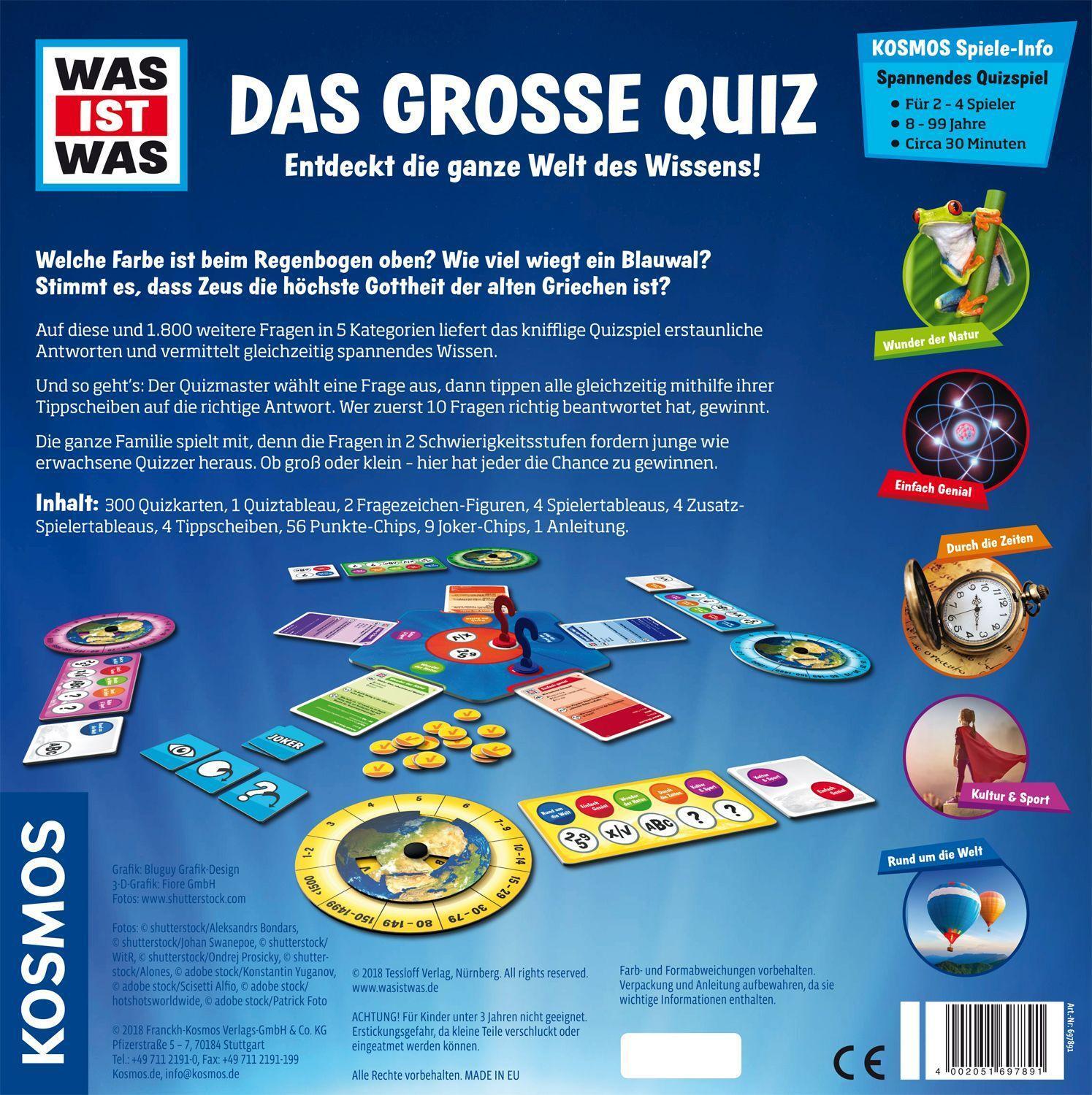 Bild: 4002051697891 | WAS IST WAS Das große Quiz | Für 2 - 4 Spieler ab 8 Jahren | Spiel