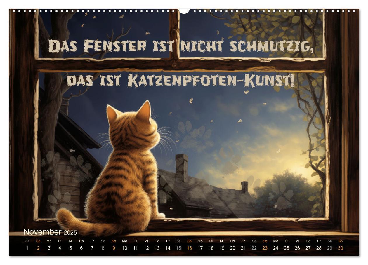 Bild: 9783383780325 | Samtpfotensprüche (Wandkalender 2025 DIN A2 quer), CALVENDO...