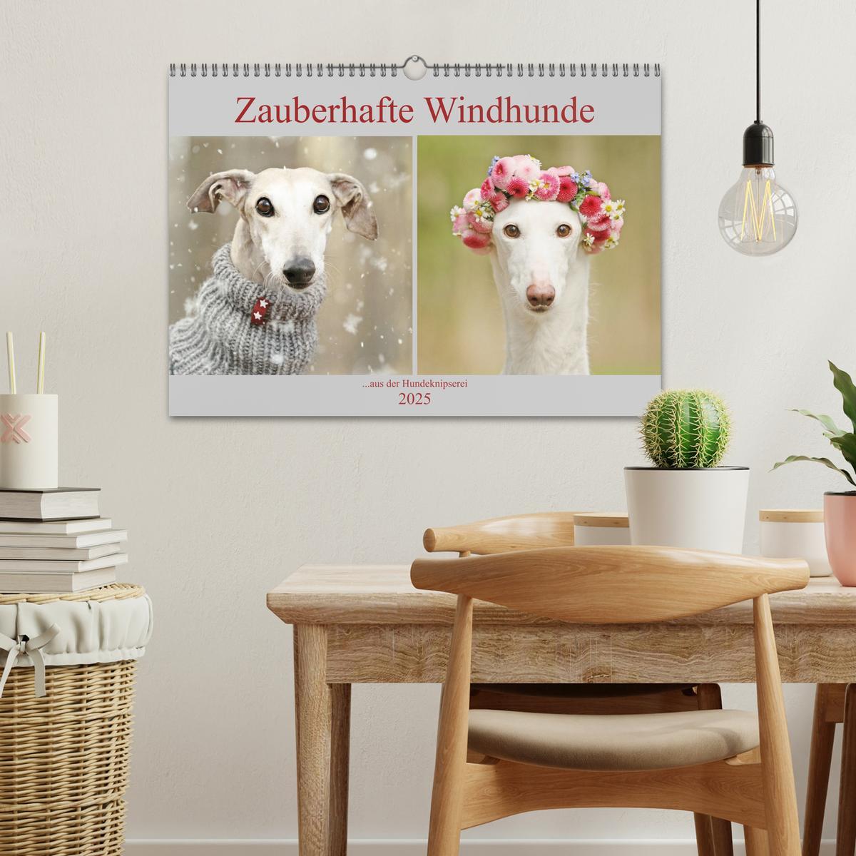 Bild: 9783435440689 | Zauberhafte Windhunde (Wandkalender 2025 DIN A3 quer), CALVENDO...