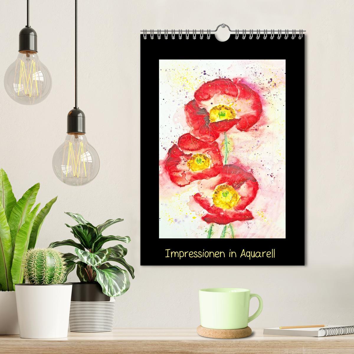 Bild: 9783457088906 | Impressionen in Aquarell (Wandkalender 2025 DIN A4 hoch), CALVENDO...