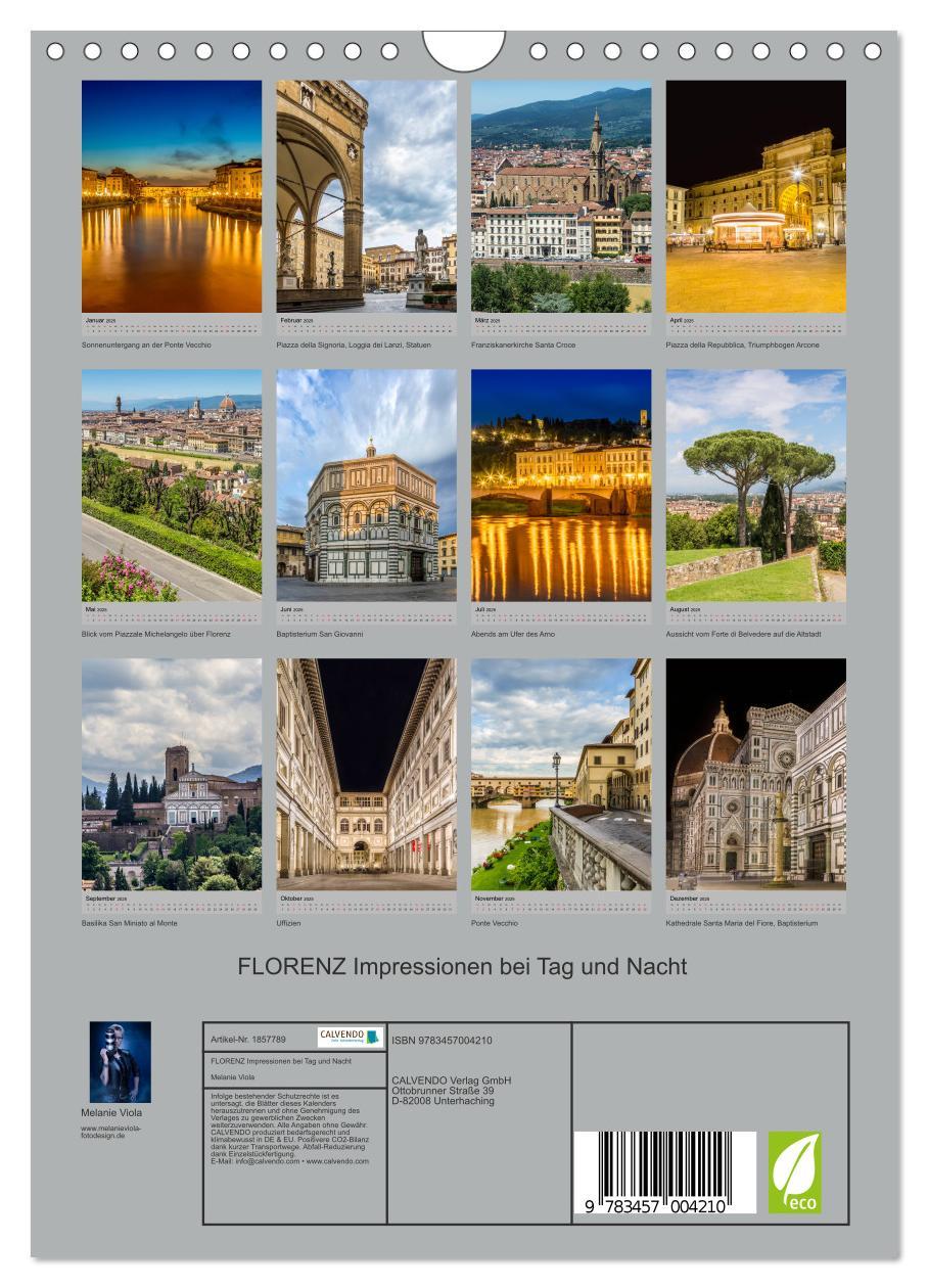 Bild: 9783457004210 | FLORENZ Impressionen bei Tag und Nacht (Wandkalender 2025 DIN A4...