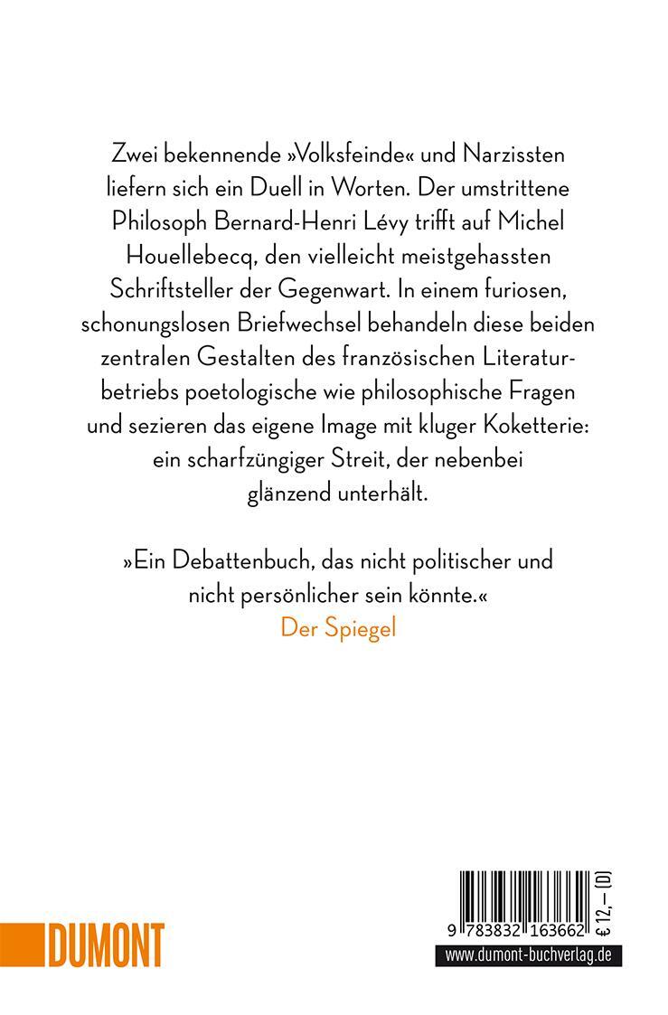 Rückseite: 9783832163662 | Volksfeinde | Michel Houellebecq (u. a.) | Taschenbuch | 320 S. | 2016