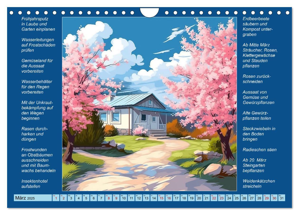 Bild: 9783383864742 | Was mache ich wann im Garten (Wandkalender 2025 DIN A4 quer),...