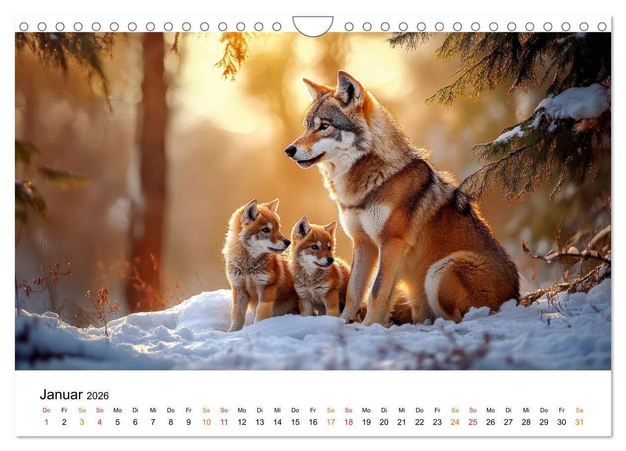 Bild: 9783457246870 | Wölfe - die Stimme der Wildnis (Wandkalender 2026 DIN A4 quer),...