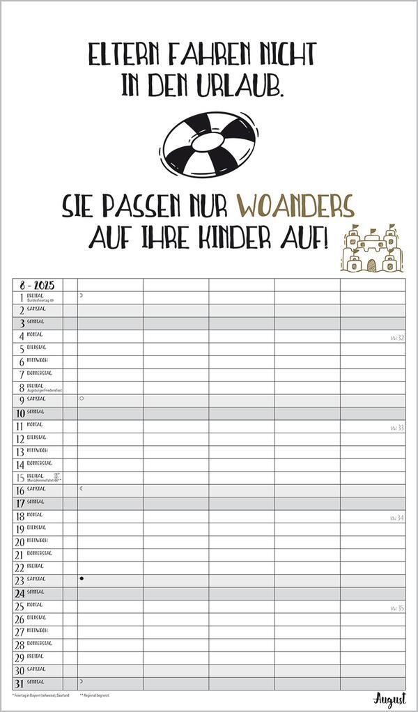 Bild: 9783731877103 | Visual Words Familienplaner 2025 | Verlag Korsch | Kalender | 14 S.