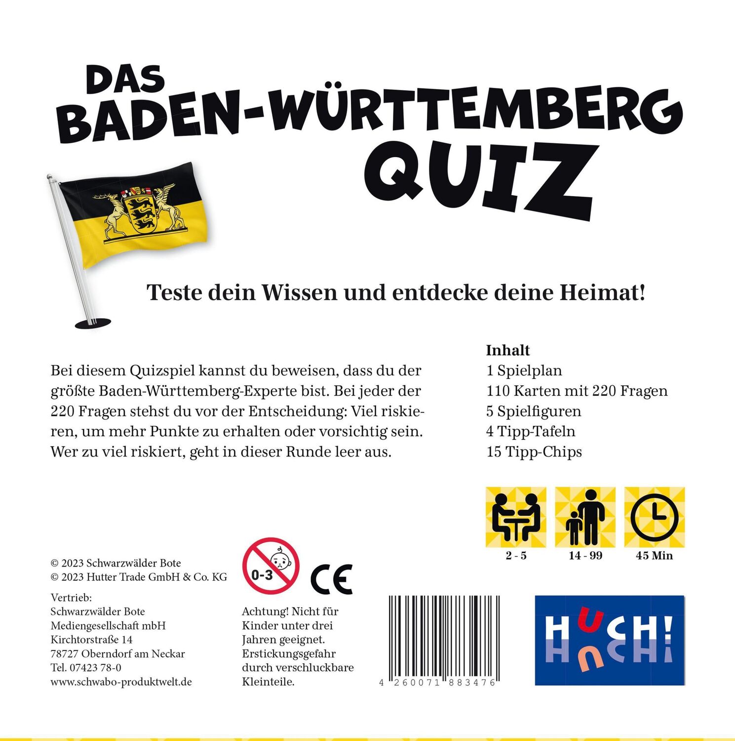 Bild: 4260071883476 | Das Baden-Württemberg-Quiz | Huch! | Spiel | 883476 | Deutsch | 2024