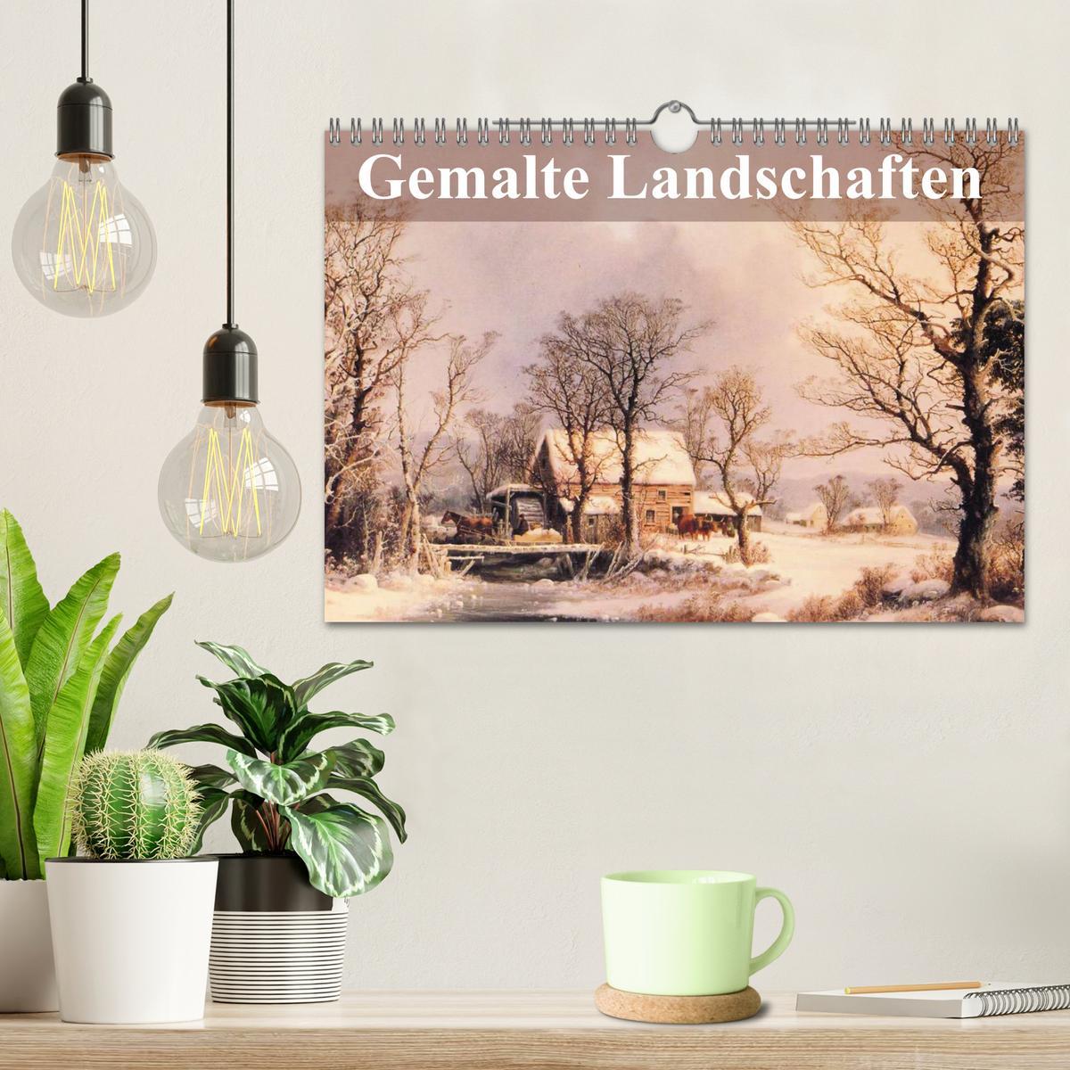 Bild: 9783435656684 | Gemalte Landschaften (Wandkalender 2025 DIN A4 quer), CALVENDO...