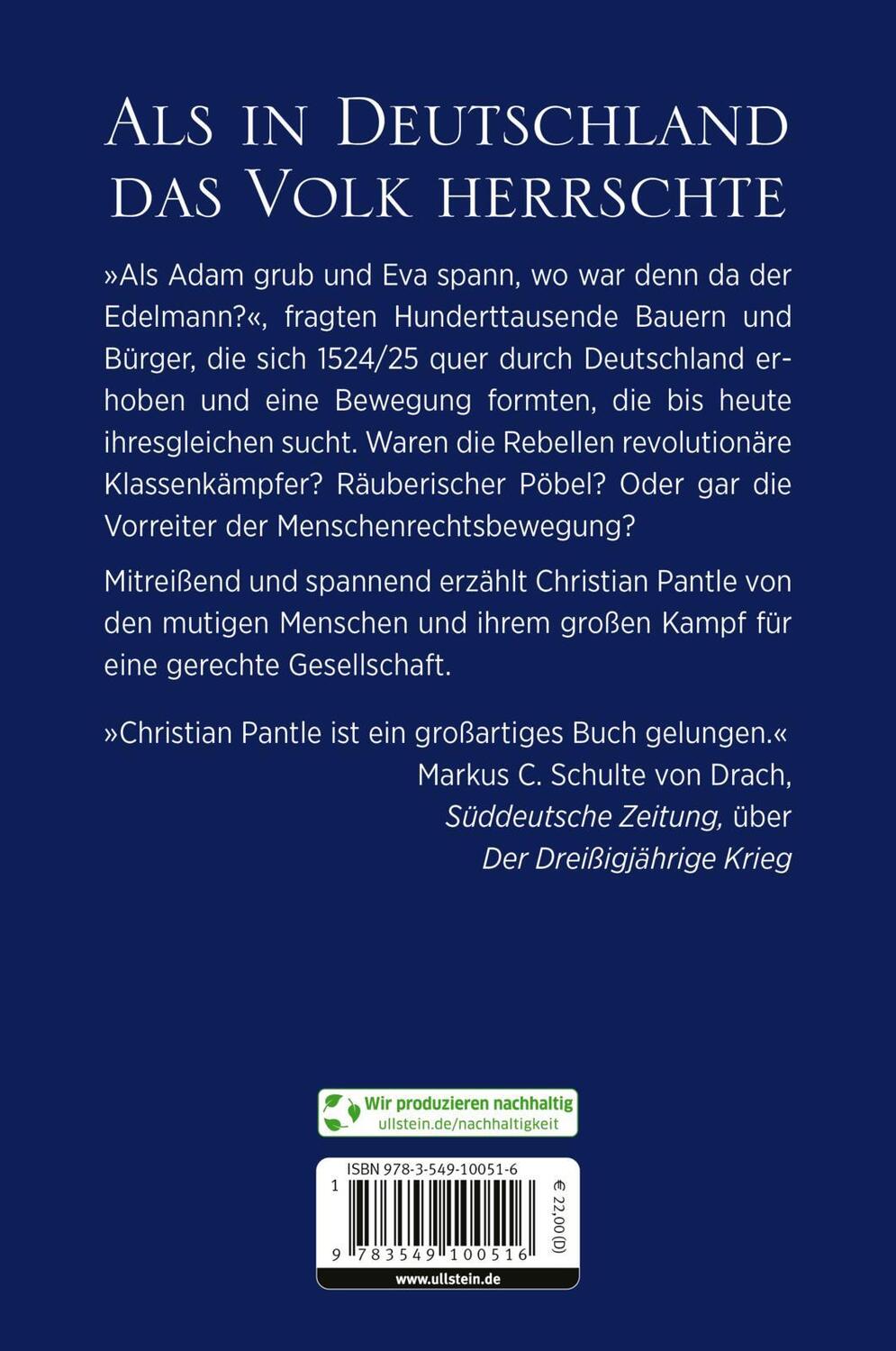 Rückseite: 9783549100516 | Der Bauernkrieg | Christian Pantle | Taschenbuch | 336 S. | Deutsch