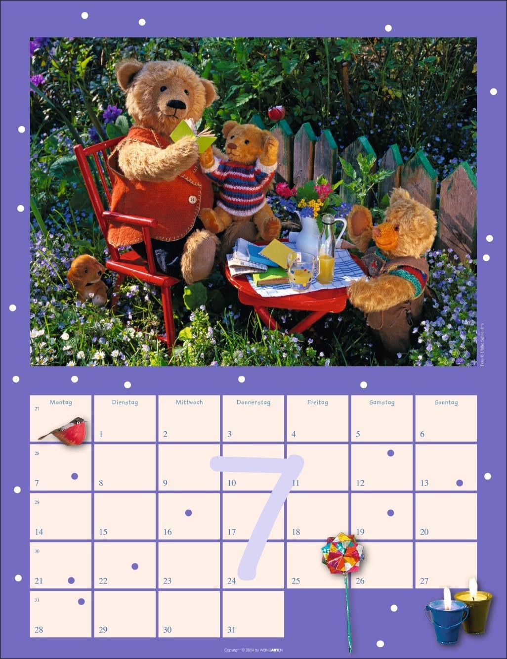 Bild: 9783839900512 | Teddybären Kalender 2025 | Kalender | Spiralbindung | 14 S. | Deutsch