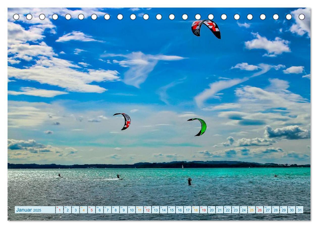 Bild: 9783435726769 | Kitesurfen - über den Wellen (Tischkalender 2025 DIN A5 quer),...