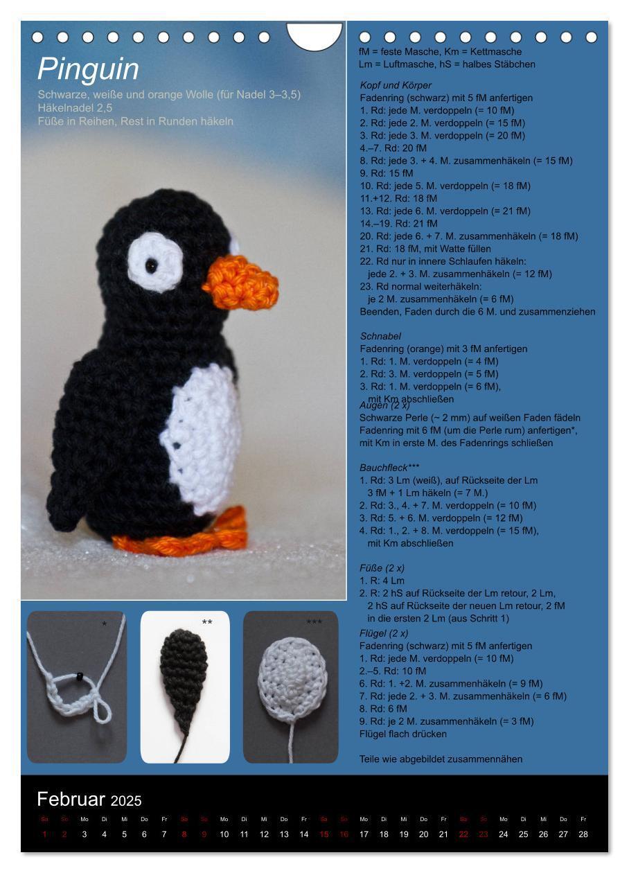 Bild: 9783435999774 | Amigurumi - Häkelideen mit Anleitung (Wandkalender 2025 DIN A4...