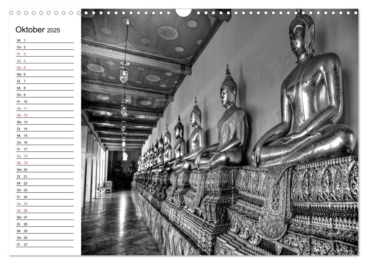 Bild: 9783435511518 | Bangkok Impressionen in Schwarz Weiß (Wandkalender 2025 DIN A3...