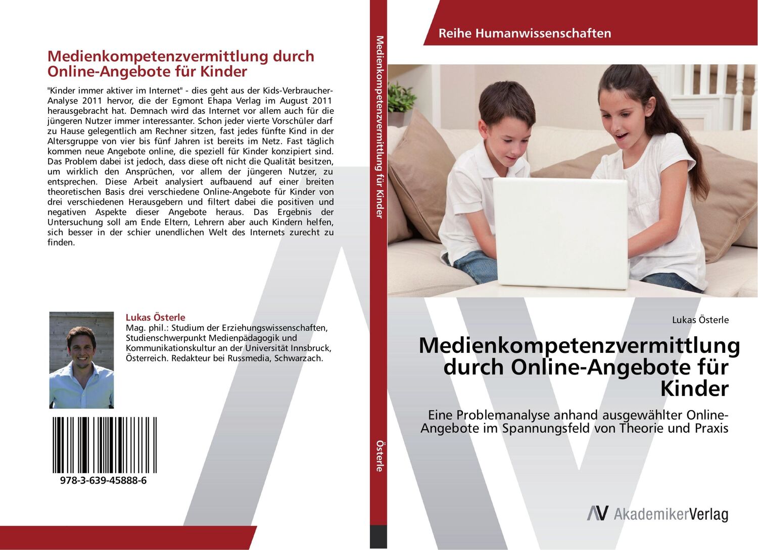 Cover: 9783639458886 | Medienkompetenzvermittlung durch Online-Angebote für Kinder | Österle