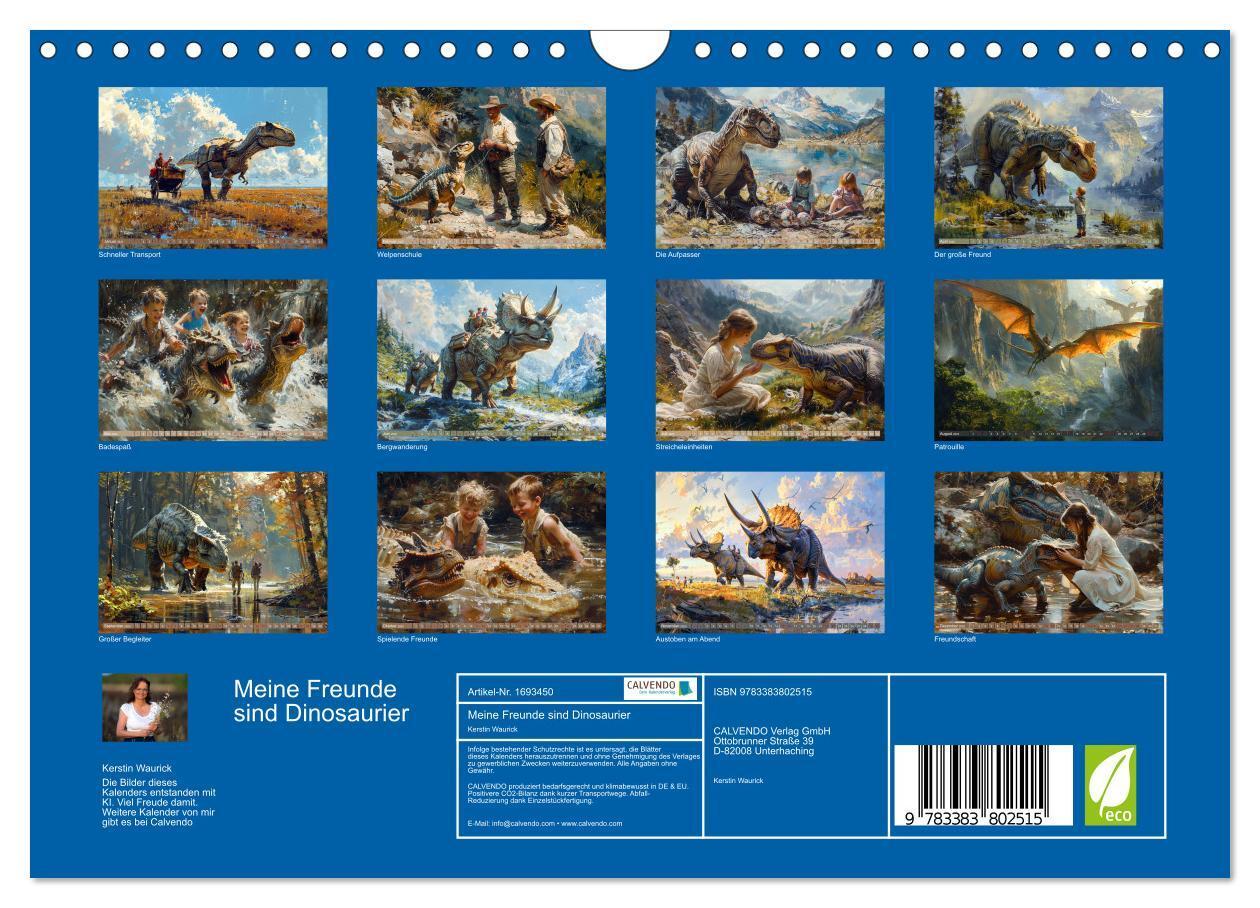 Bild: 9783383802515 | Meine Freunde sind Dinosaurier (Wandkalender 2025 DIN A4 quer),...