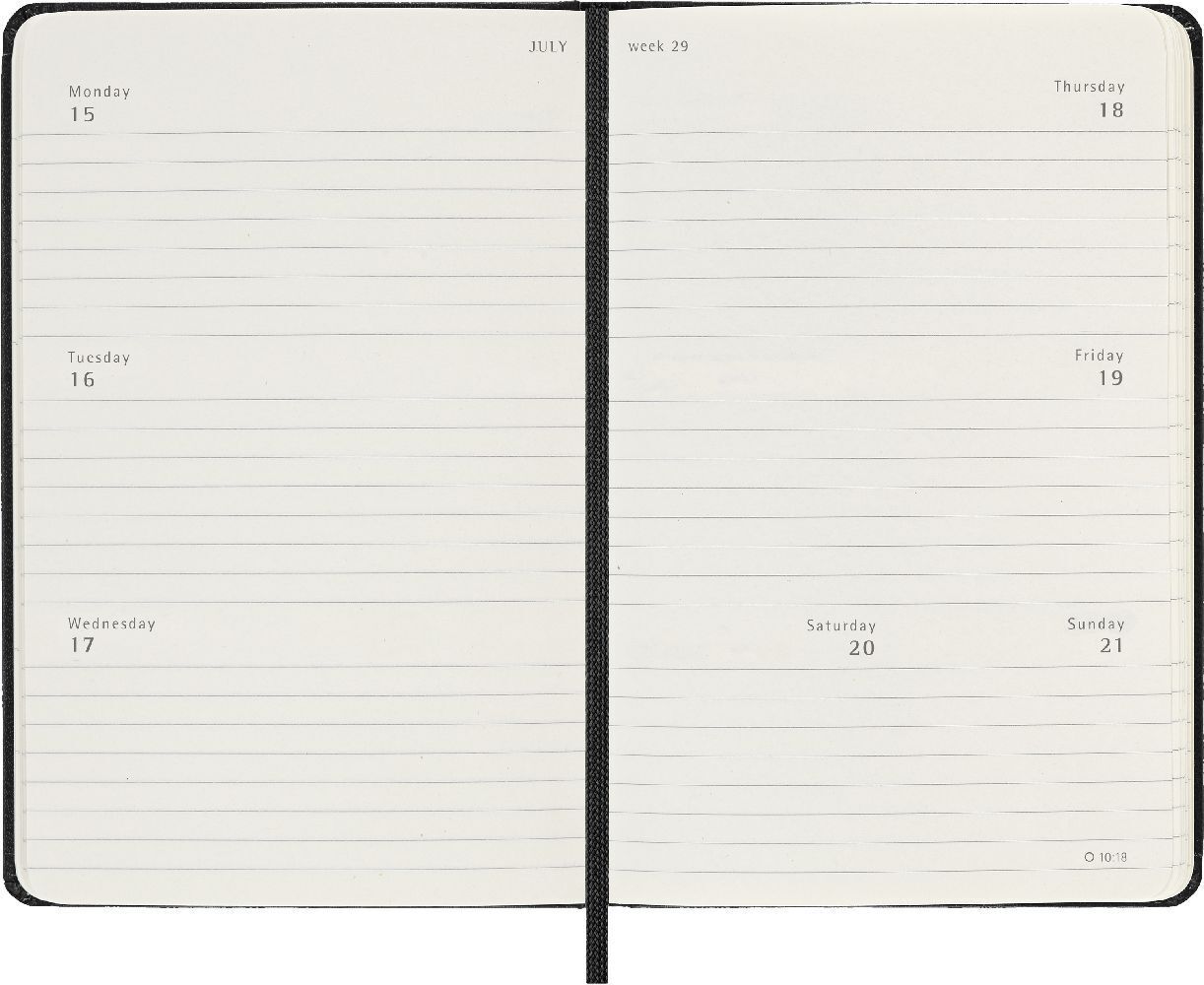 Bild: 8056598857054 | Moleskine 18 Monate Wochenkalender 2023/2024, Pocket/A6, Schwarz