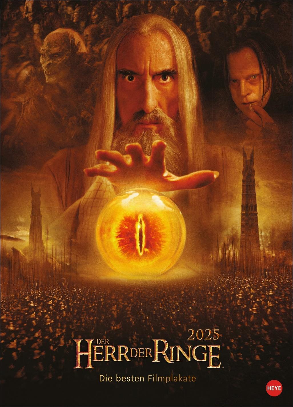 Cover: 9783756404711 | Der Herr der Ringe Filmplakate Edition Kalender 2025 | Heye | Kalender