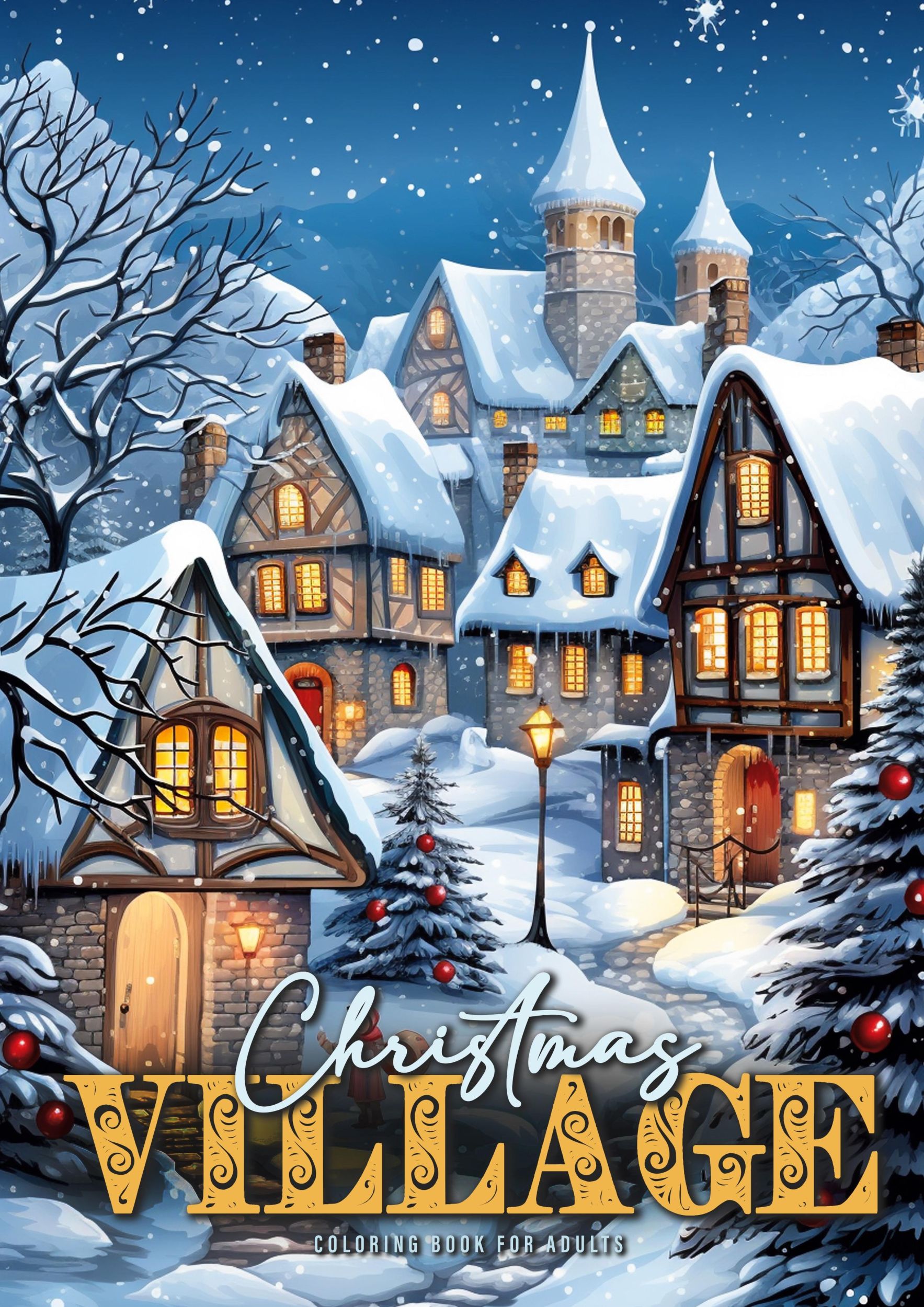 Cover: 9783758440199 | Christmas Village Coloring Book for Adults | Monsoon Publishing | Buch