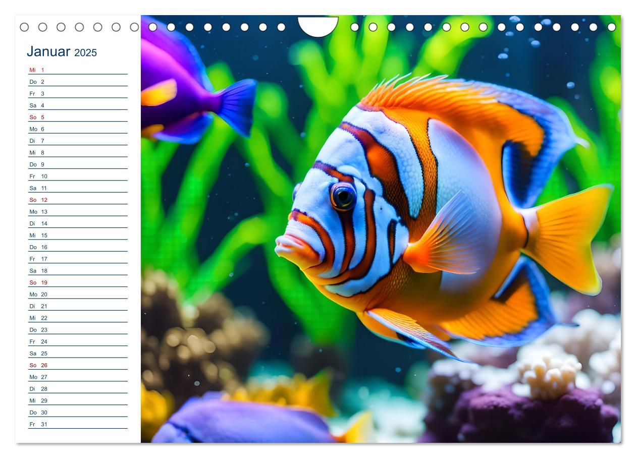 Bild: 9783457144725 | Aquarienzauber - Bunte KI Unterwasserwelten (Wandkalender 2025 DIN...