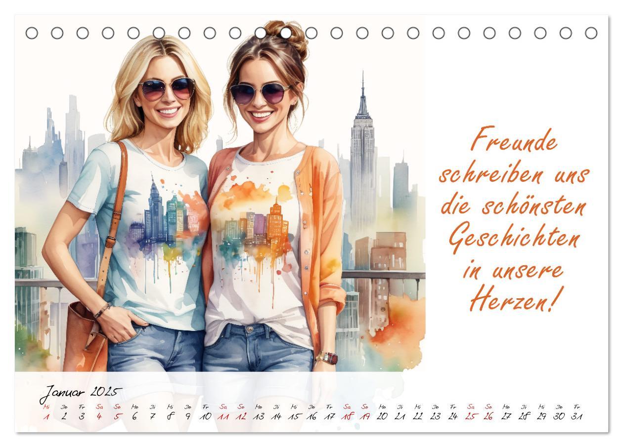 Bild: 9783383775635 | Beste Freundinnen (Tischkalender 2025 DIN A5 quer), CALVENDO...