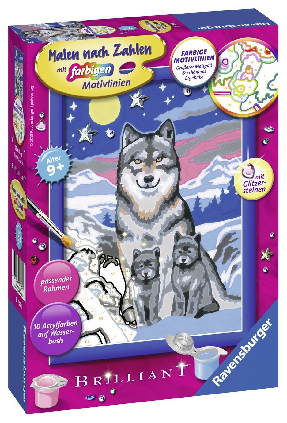 Bild: 4005556277841 | Ravensburger Malen nach Zahlen 27784 - Süße Wolfsfamilie - Kinder...