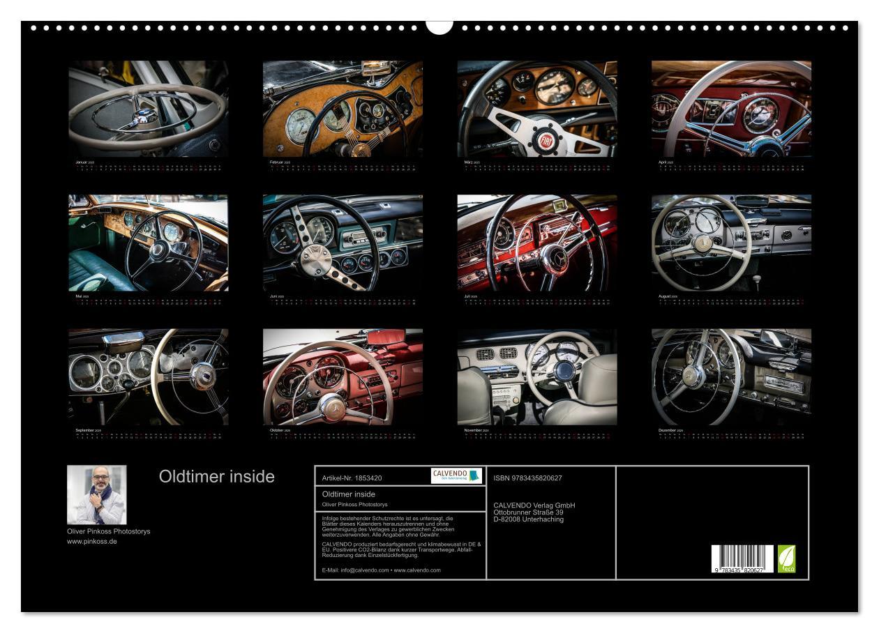 Bild: 9783435820627 | Oldtimer inside (Wandkalender 2025 DIN A2 quer), CALVENDO...