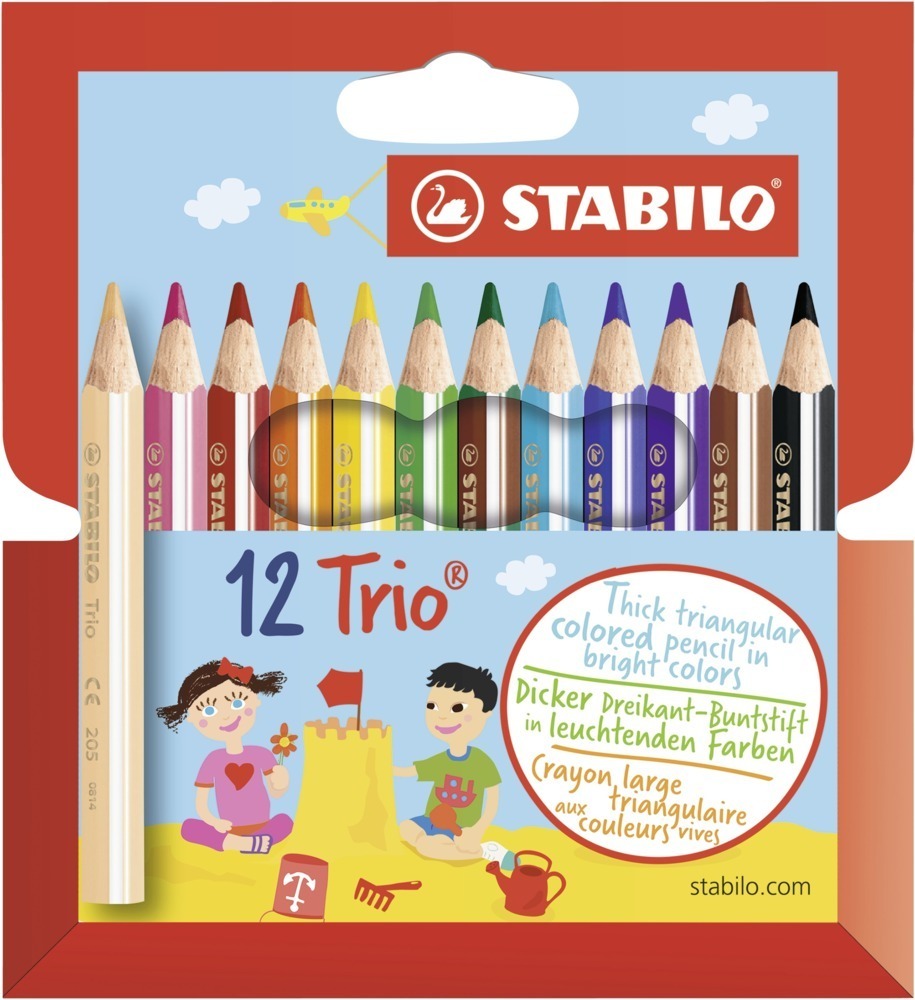 Cover: 3168070205125 | Dreikant-Buntstift - STABILO Trio dick kurz - 12er Pack - mit 12...