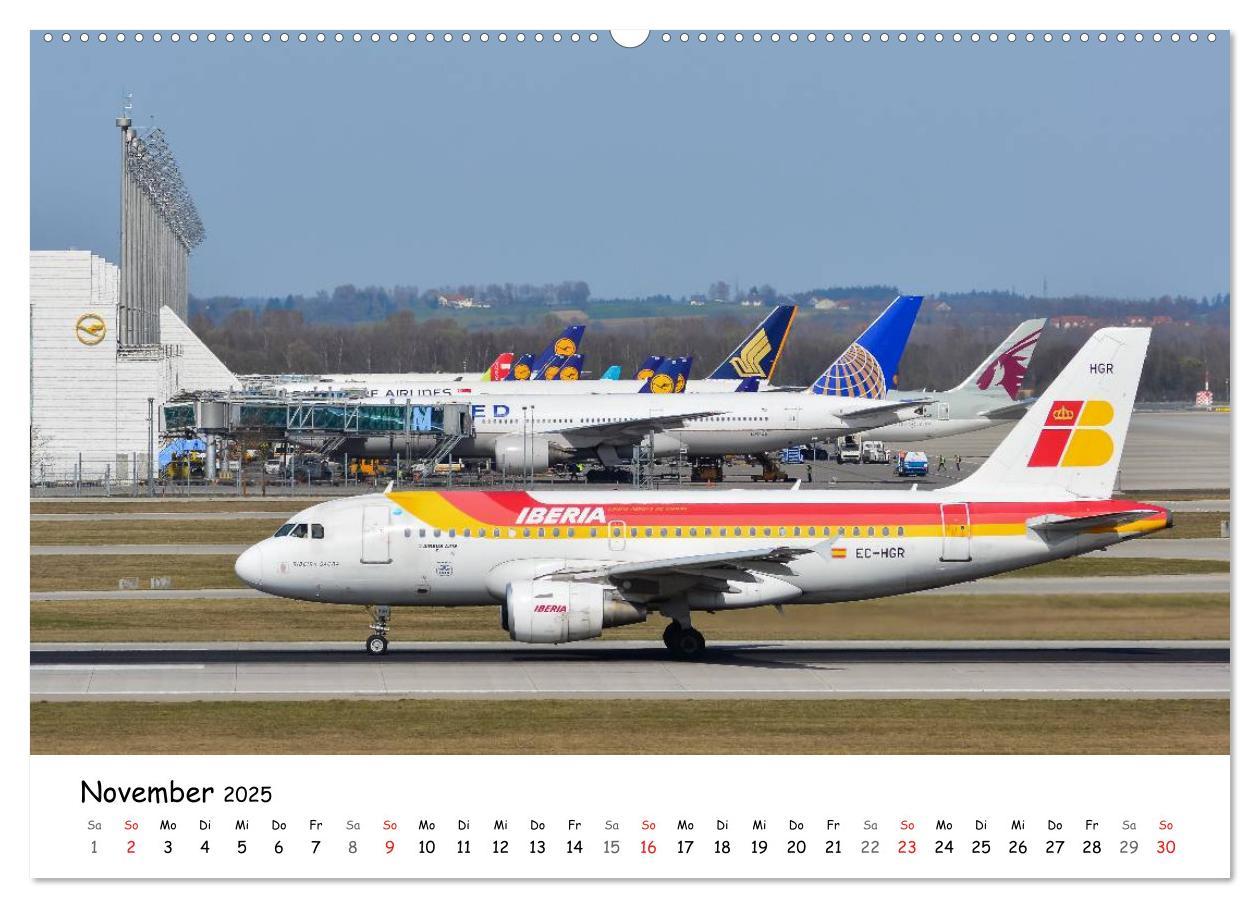 Bild: 9783435686803 | Airliner in München / 2025 (Wandkalender 2025 DIN A2 quer),...