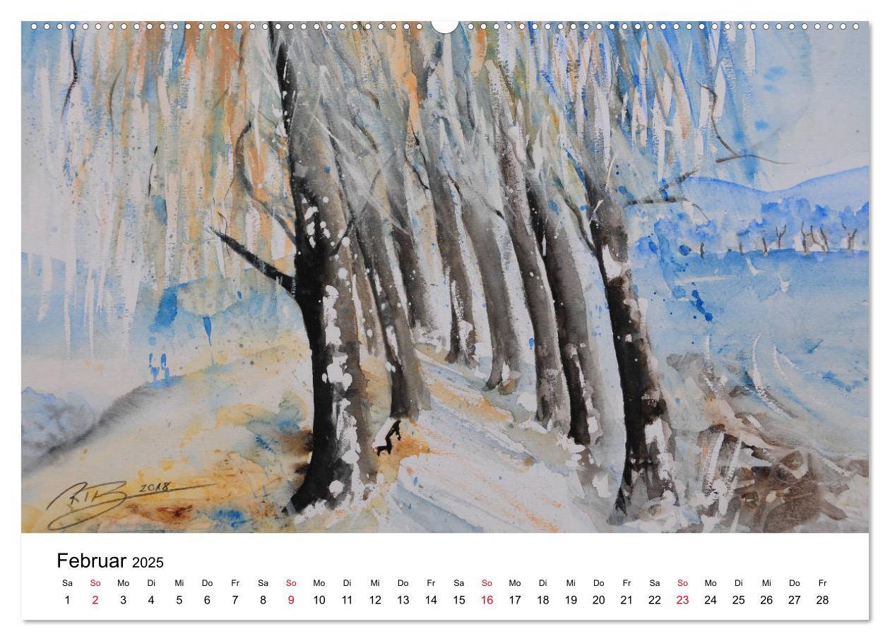 Bild: 9783435428229 | Landschafts-Aquarelle 2025 Roswita Ilona Baumann (Wandkalender 2025...