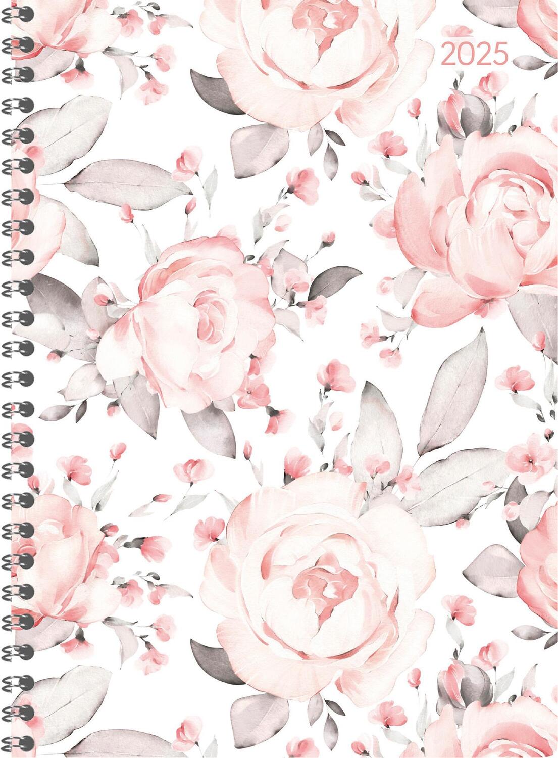 Cover: 4251732342470 | Ladytimer Ringbuch Roses 2025 - Taschen-Kalender A5 (15x21 cm) -...