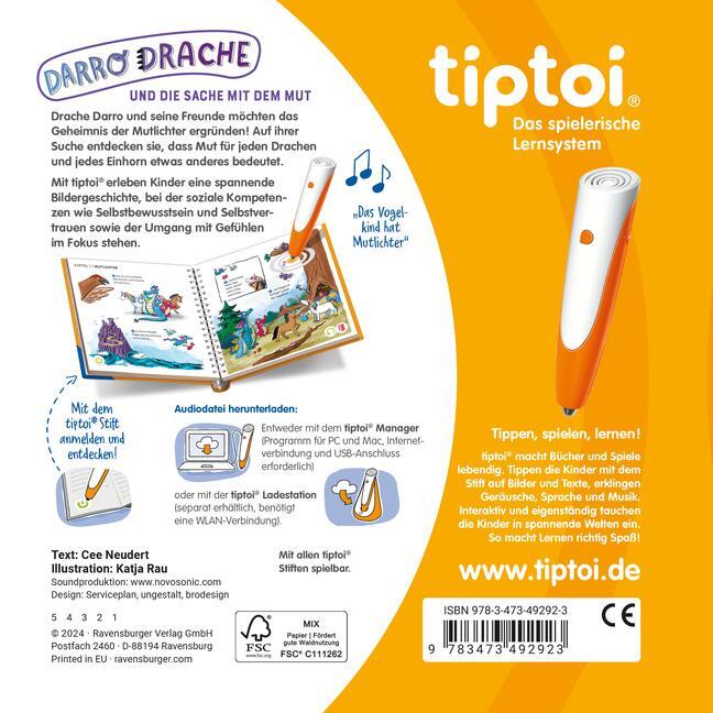 Bild: 9783473492923 | tiptoi® Darro Drache und die Sache mit dem Mut | Cee Neudert | Buch