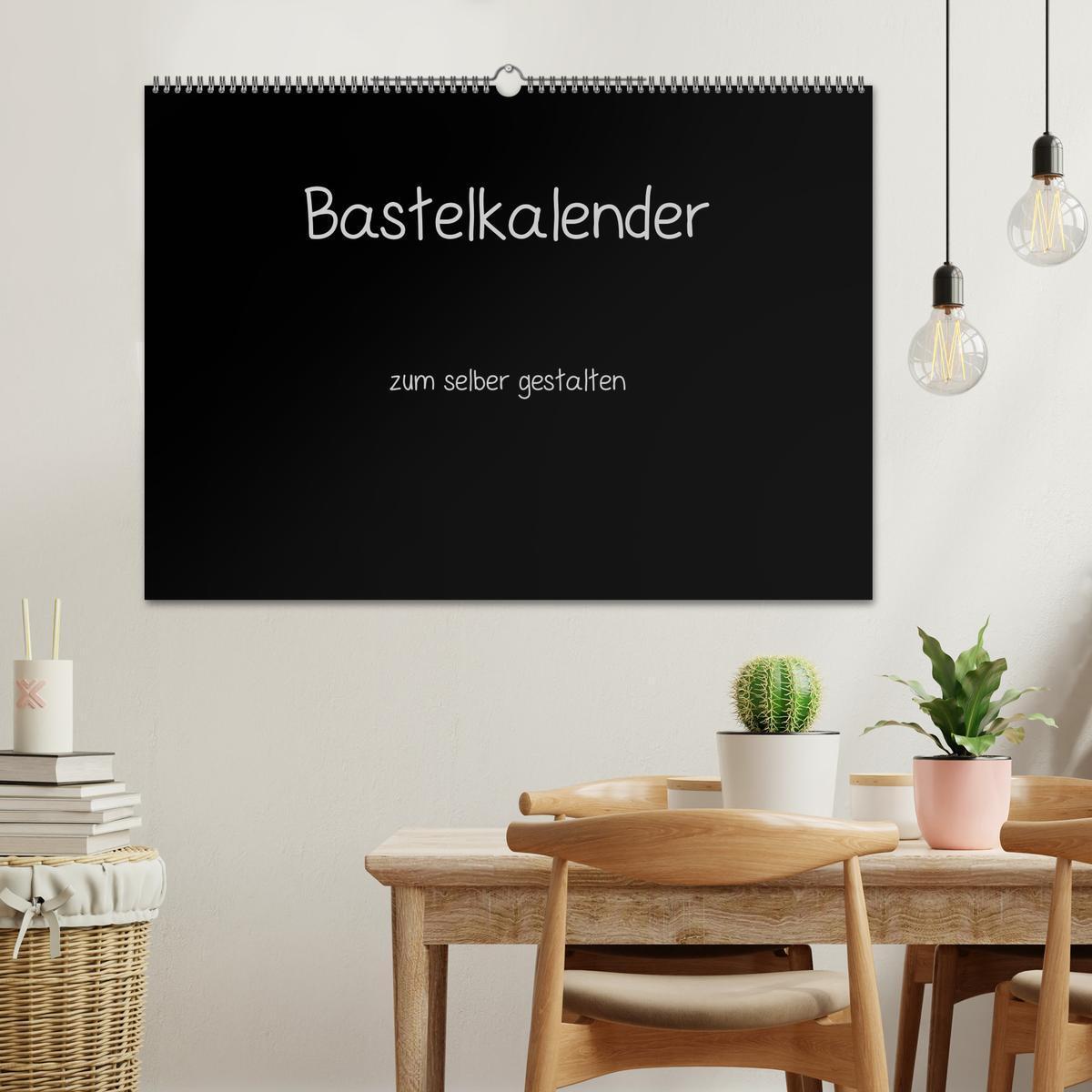 Bild: 9783435831364 | Bastelkalender - Schwarz (Wandkalender 2025 DIN A2 quer), CALVENDO...