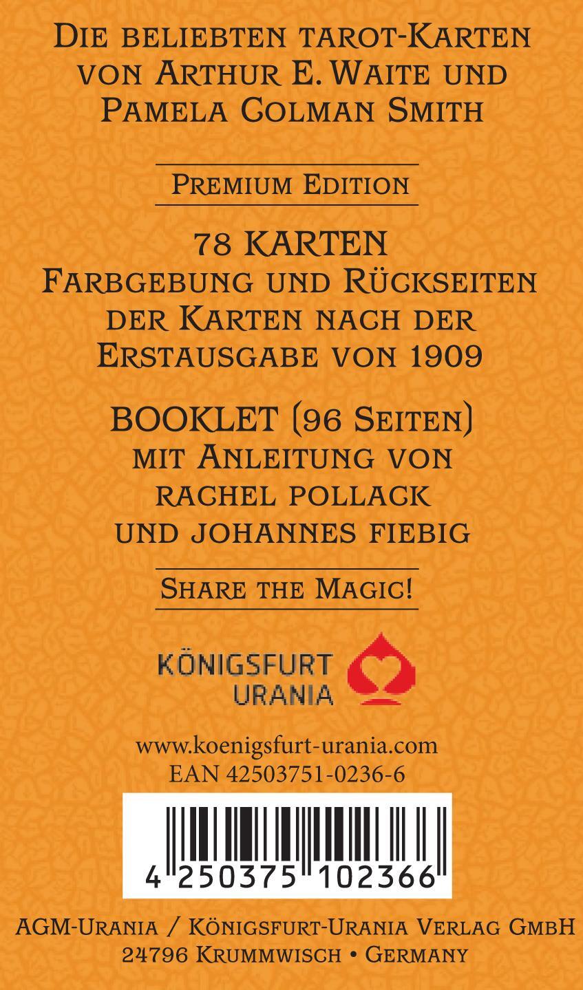 Rückseite: 4250375102366 | Premium Tarot von A.E. Waite | Karten im Standardformat - Standard