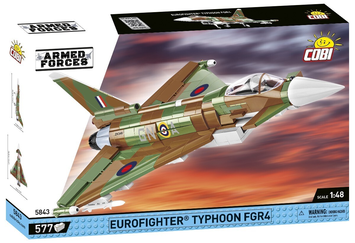 Cover: 5902251058432 | COBI Armed Forces 5843 - RAF Typhoon FGR4 GiNA, Bausatz 1:48, 577...