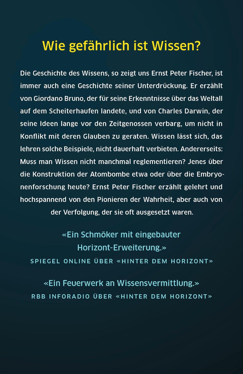 Rückseite: 9783737100564 | Verbotenes Wissen | Geschichte einer Unterdrückung | Fischer | Buch