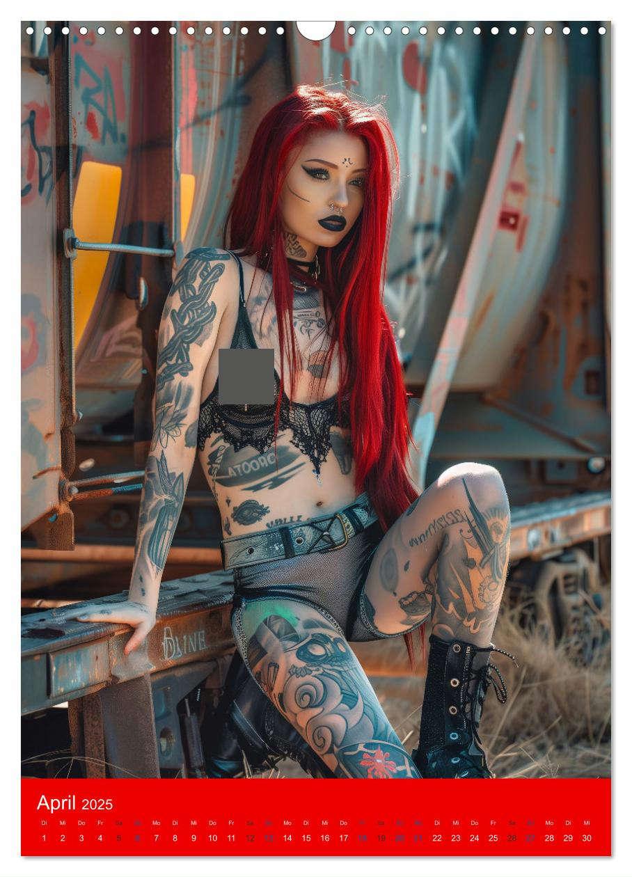 Bild: 9783383816307 | RED HAIR - Cyberladys (Wandkalender 2025 DIN A3 hoch), CALVENDO...