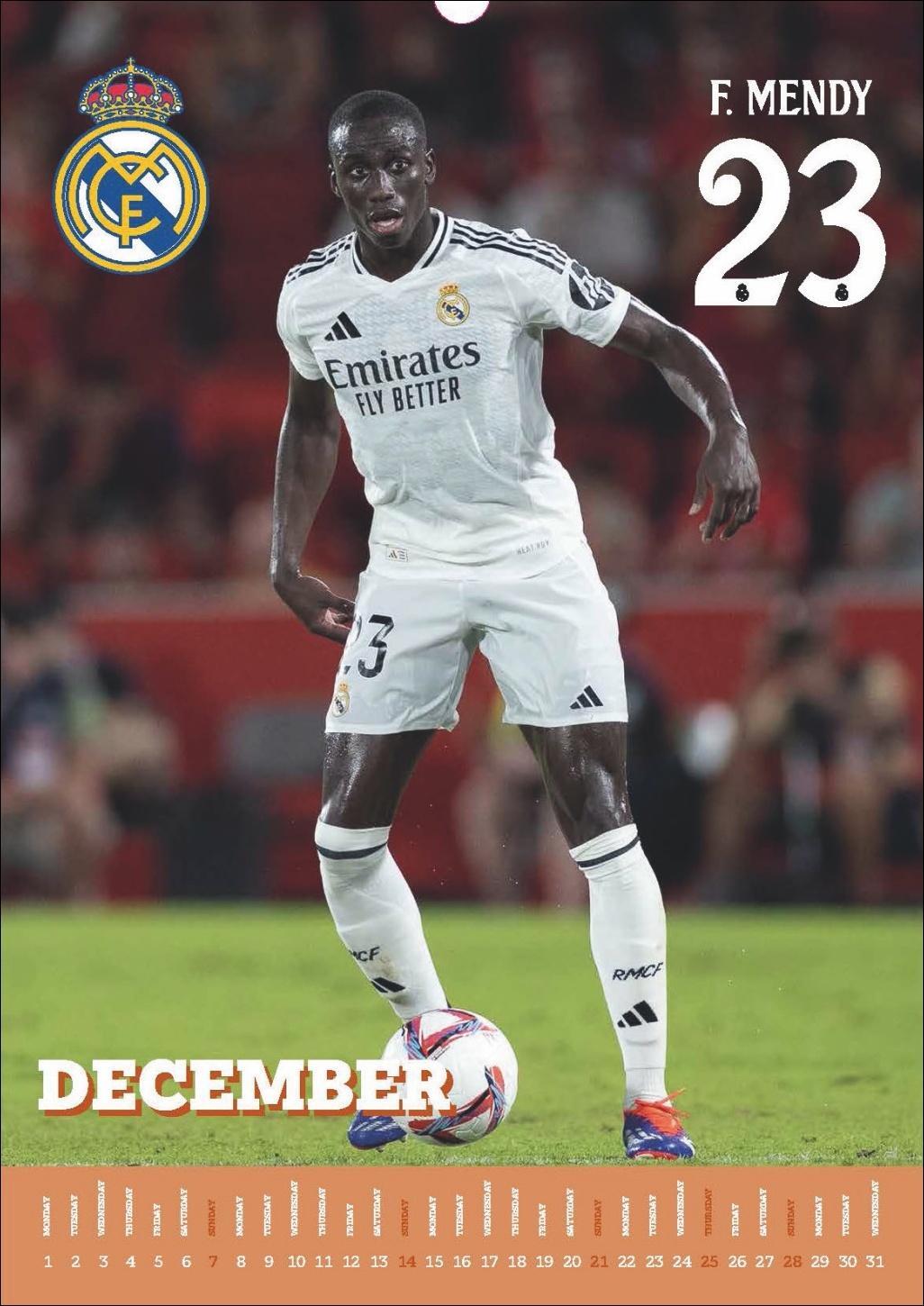 Bild: 9783840196843 | Real Madrid FC Posterkalender 2025 | Kalender | Danilo | Spiralbindung