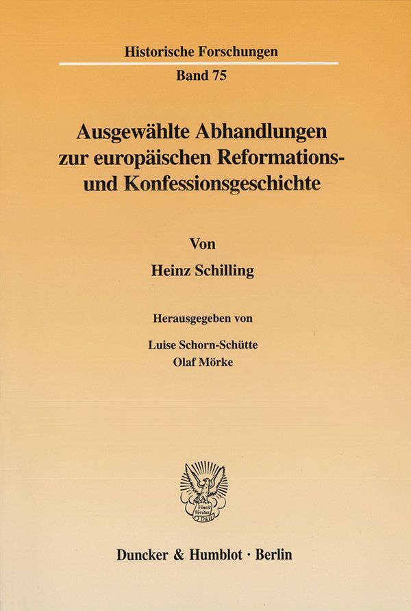 Cover: 9783428108657 | Ausgewählte Abhandlungen zur europäischen Reformations- und...