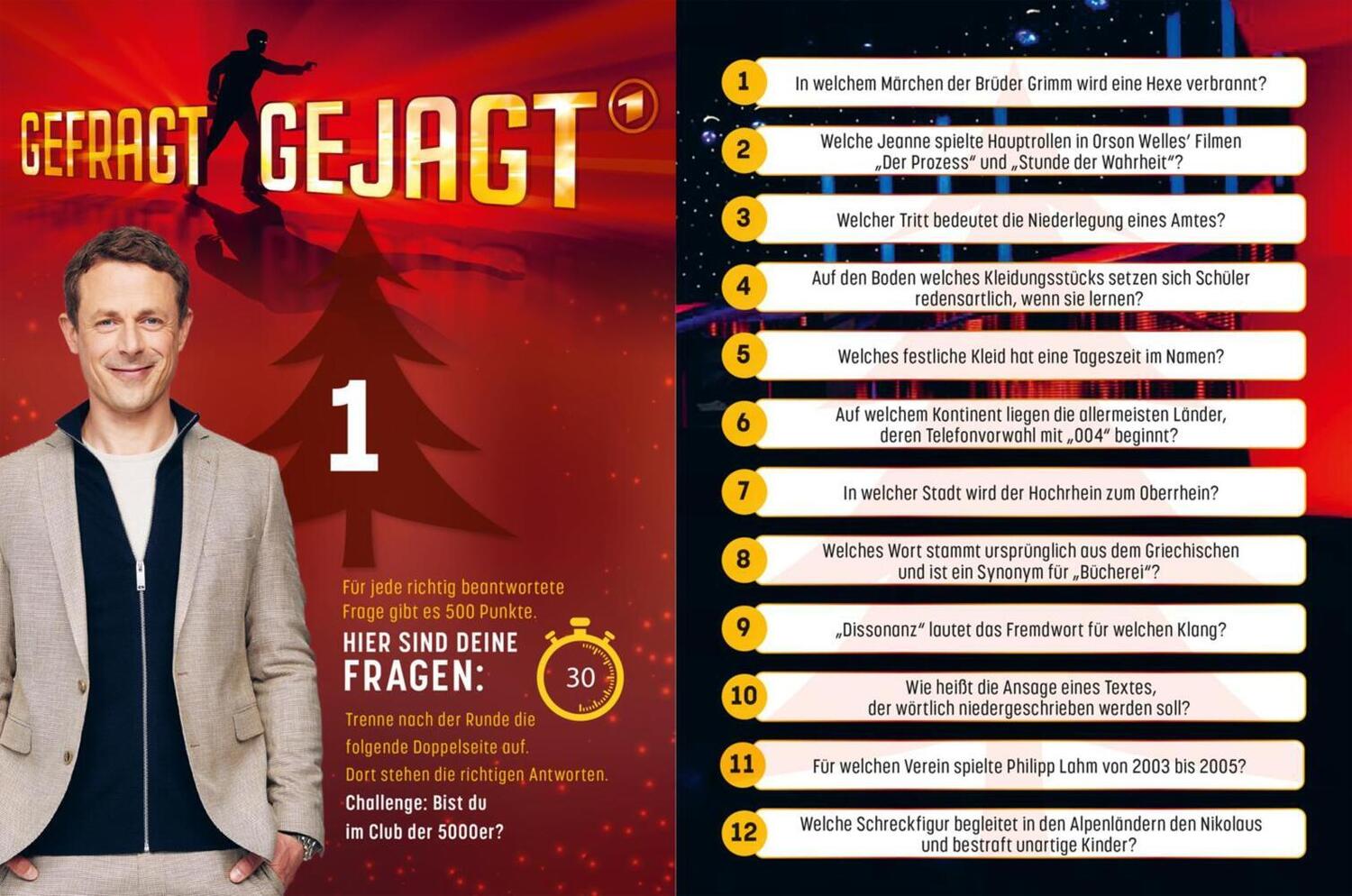 Bild: 9783830320562 | Gefragt Gejagt - Der Adventskalender zur beliebten Quizshow im Ersten