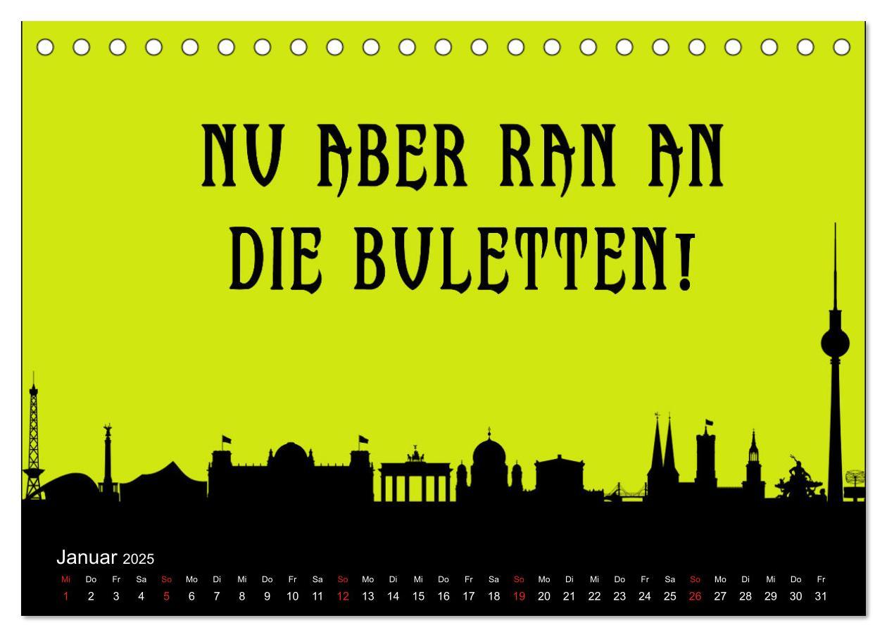 Bild: 9783383973291 | Berliner Mundart (Tischkalender 2025 DIN A5 quer), CALVENDO...