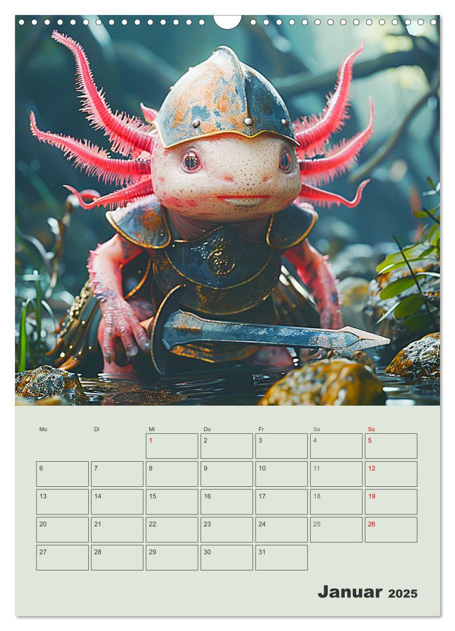 Bild: 9783383807671 | Axolotl. Lustiger Schwanzlurch mit Superkräften (Wandkalender 2025...