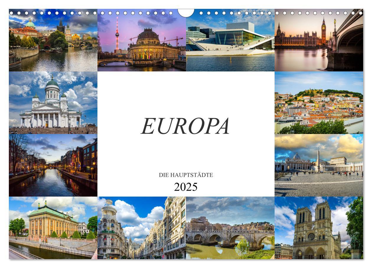 Cover: 9783435246564 | Europa Die Hauptstädte (Wandkalender 2025 DIN A3 quer), CALVENDO...