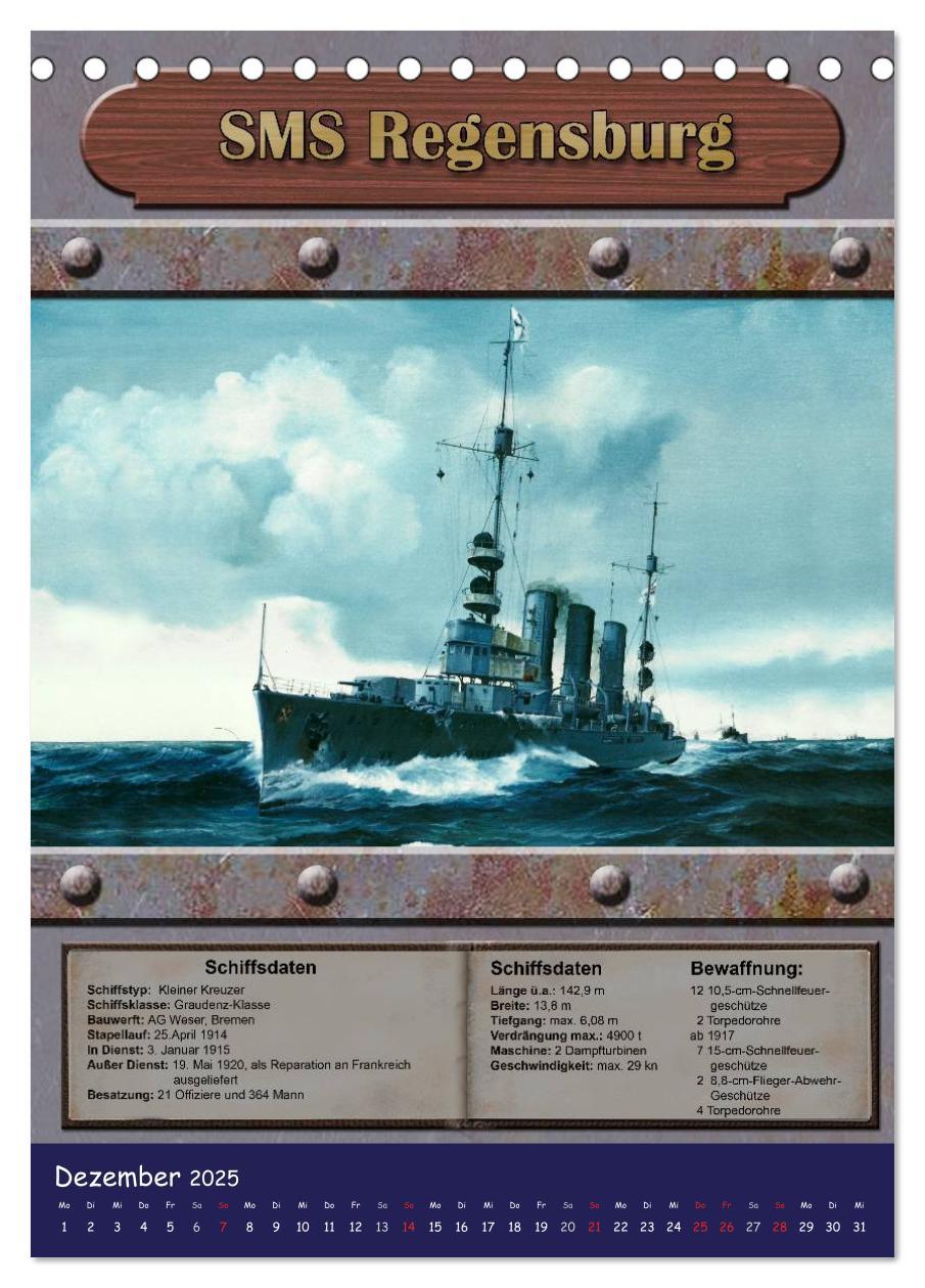 Bild: 9783457059562 | Die kaiserliche Marine 1871 - 1918 (Tischkalender 2025 DIN A5...